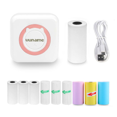 Uuname Mini Printer Portable Pocket Printer Inkless Photo Printer  Wireless Printer  Bluetooth Mini Thermal Printer for IOS/Android with 9 Rolls Thermal Paper - C15M9