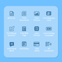 Uuname Mini Printer Pocket Printer Portable Wireless Mini Photo Printer Bluetooth Mini Thermal Printer  With USB Recharge with 9 Rolls Thermal Paper For Android & IOS-C23M9