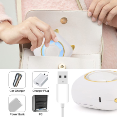 Uuname Mini Printer Pocket Printer Portable Wireless Mini Photo Printer Bluetooth Mini Thermal Printer  With USB Recharge with 9 Rolls Thermal Paper For Android & IOS-C23M9