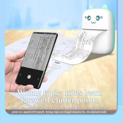 Uuname Mini Printer Pocket Printer Portable Wireless Mini Photo Printer Bluetooth Mini Thermal Printer  With USB Recharge with 9 Rolls Thermal Paper For Android & IOS-C9M9