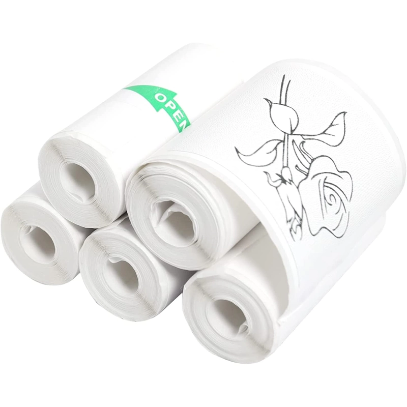 Uuname Mini Printer Pocket Printer Portable Wireless Mini Photo Printer Bluetooth Mini Thermal Printer  With USB Recharge with 9 Rolls Thermal Paper For Android & IOS-C23M9