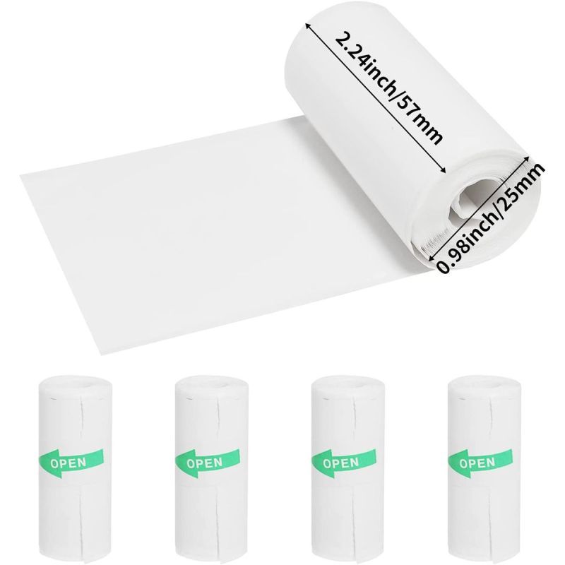 Printable Thermal Paper Sticker Paper 57X25mm Self-adhesive Paper -10 Rolls