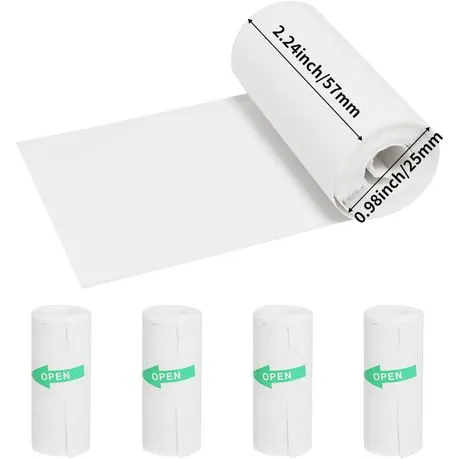 Thermal Paper Sticker Paper 57X25mm Self-adhesive Paper Set-13 Rolls