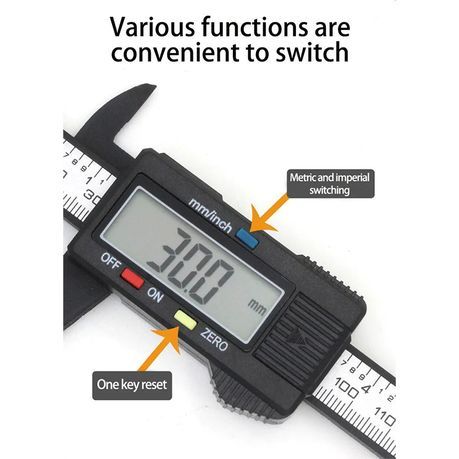150mm Digital Vernier Caliper Micrometer Caliper & 2 Batteries