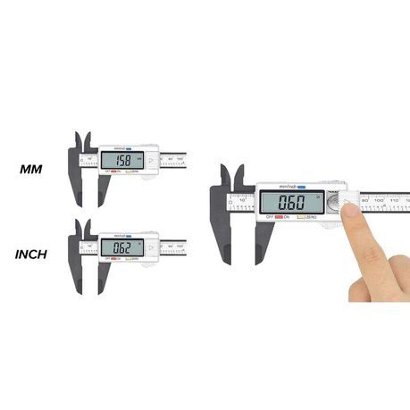 150mm Digital Vernier Caliper Micrometer Caliper & 2 Batteries