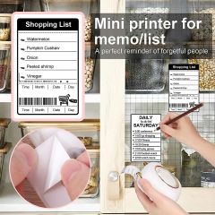 Uuname Portable BT Mini Pocket Thermal Printer & 5 Self Adhesive Paper-C23S