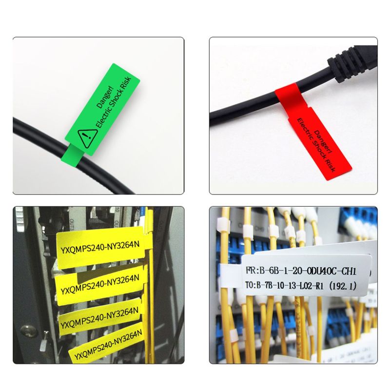 Marklife-P50/P15/P12 Printable Cable Labels Paper-12.5X109MM -65 Labels-118