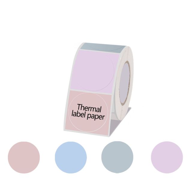 Marklife P50 Round Colorful Thermal Label Paper -24x24mm 260 Labels-037