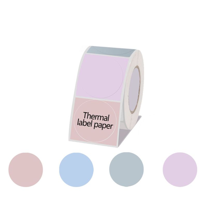 Marklife P50 Round Colorful Thermal Label Paper -24x24mm 260 Labels-037