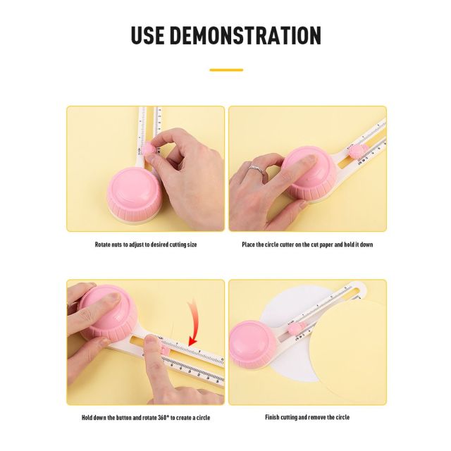 Uuname Paper Circle Cutter &1 Knife Pen 1 Double Head Pen 3 Blade 1 Mat-818