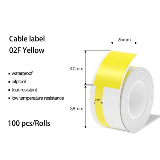 Marklife-P50 Printable Cable Labels Paper-25x78MM -100 Thermal Labels-056