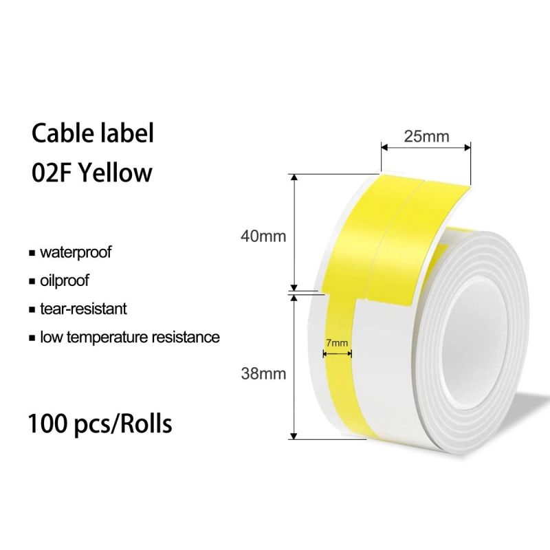 Marklife-P50 Printable Cable Labels Paper-25x78MM -100 Thermal Labels-056