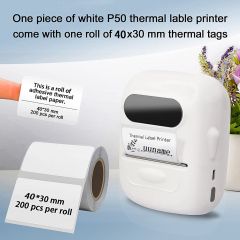 Mini Portable Sticker Thermal Printer Bluetooth Barcode Label Printers-P50