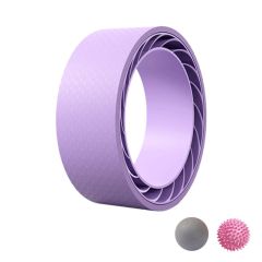 Double Layer Yoga Wheel Foam Roller & 1 Spiked Massage Ball 1 Yoga Ball-07