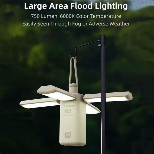 Klarus Folding Rechargeable Led Camping Lantern Lights Flashlight Torch-CL2 - 1 Pack