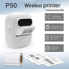 Mini Portable Sticker Thermal Printer Bluetooth Barcode Label Printers-P50
