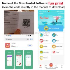 Portable Bluetooth Mini Thermal Printer & 5 Rolls Self Adhesive Paper-C15SE