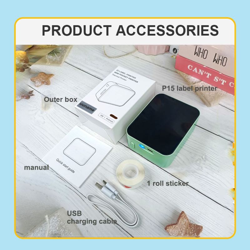 Marklife Mini Portable Sticker Thermal Bluetooth Barcode Label Printers-P15