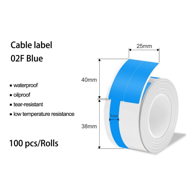 Marklife-P50 Printable Cable Labels Paper-25x78MM -100 Thermal Labels-056