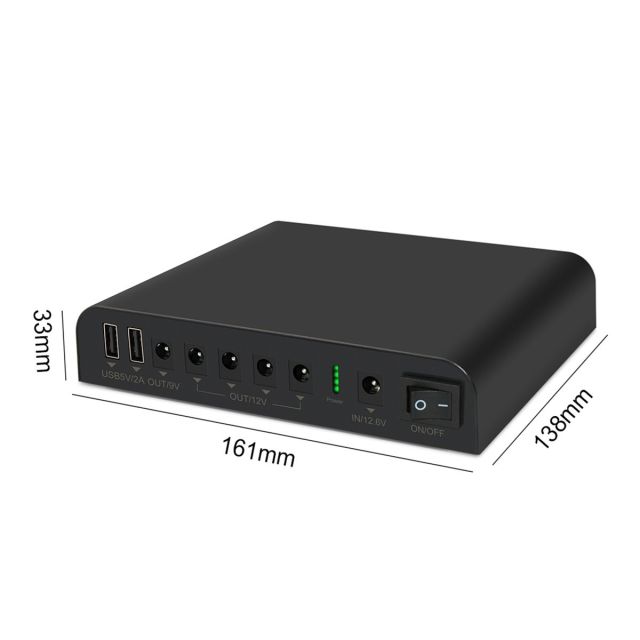 Uuname 5v/9v/12v Mini UPS For Wifi Routers Last Up To 20 Hours -31200mAH