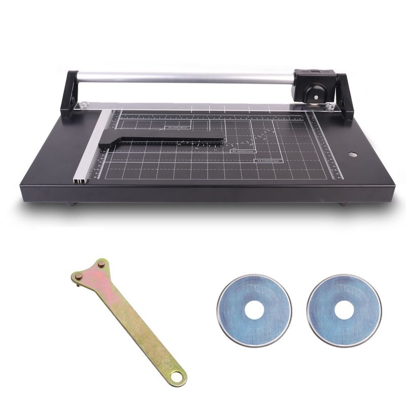 Uuname 14-Inch Manual Rotary Paper Trimmer Cutter Plus 2 Blades 1 Tool-855
