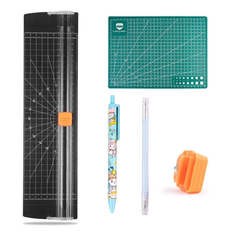 A4 Paper Trimmer &amp; 1 Knife Pen 1 Double Head Pen 1 Blade 1 Cutting Mat-810