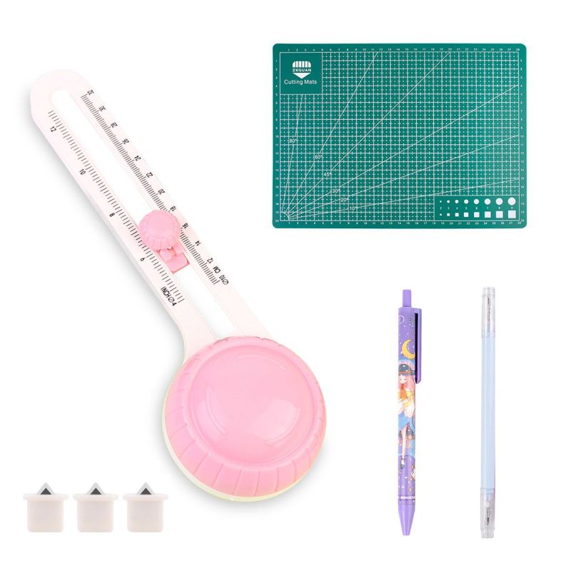 Uuname Paper Circle Cutter &1 Knife Pen 1 Double Head Pen 3 Blade 1 Mat-818