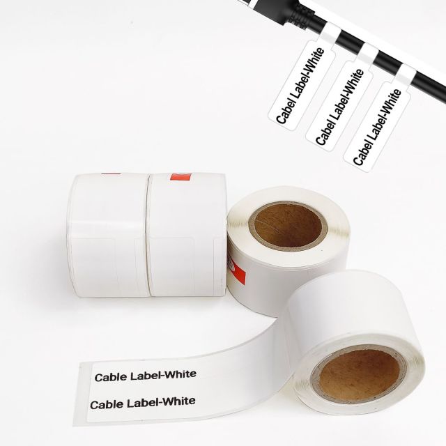Marklife-P50 Printable Cable Labels Paper-25x78MM -100 Thermal Labels-056
