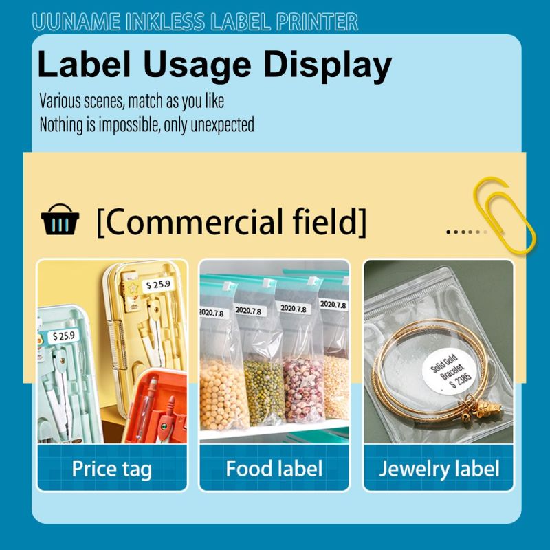 Marklife Mini Portable Sticker Thermal Bluetooth Barcode Label Printers-P15