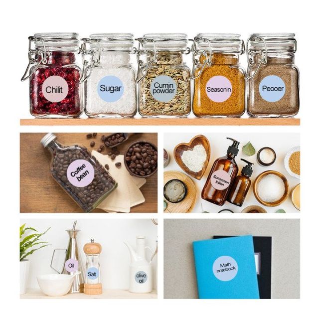 Marklife P50 Round Colorful Thermal Label Paper -24x24mm 260 Labels-037