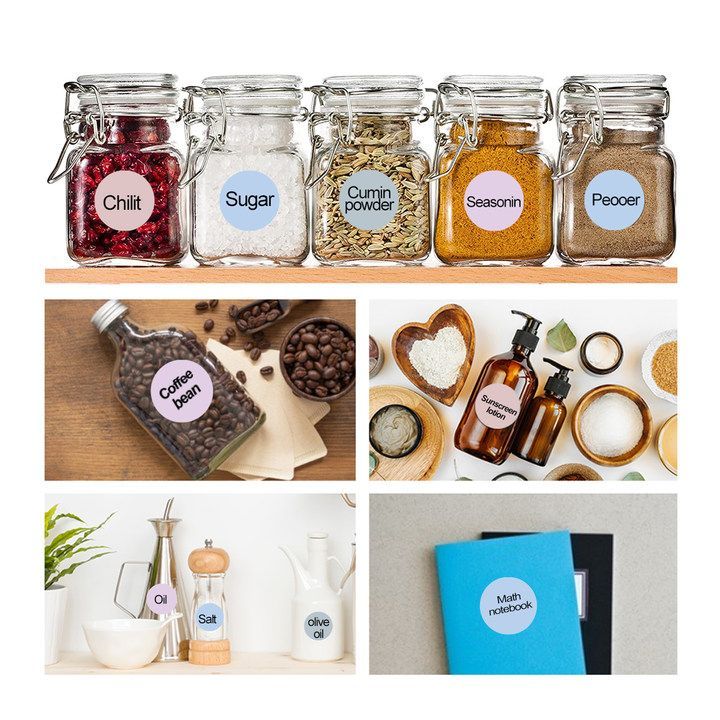 Marklife P50 Round Colorful Thermal Label Paper -24x24mm 260 Labels-037