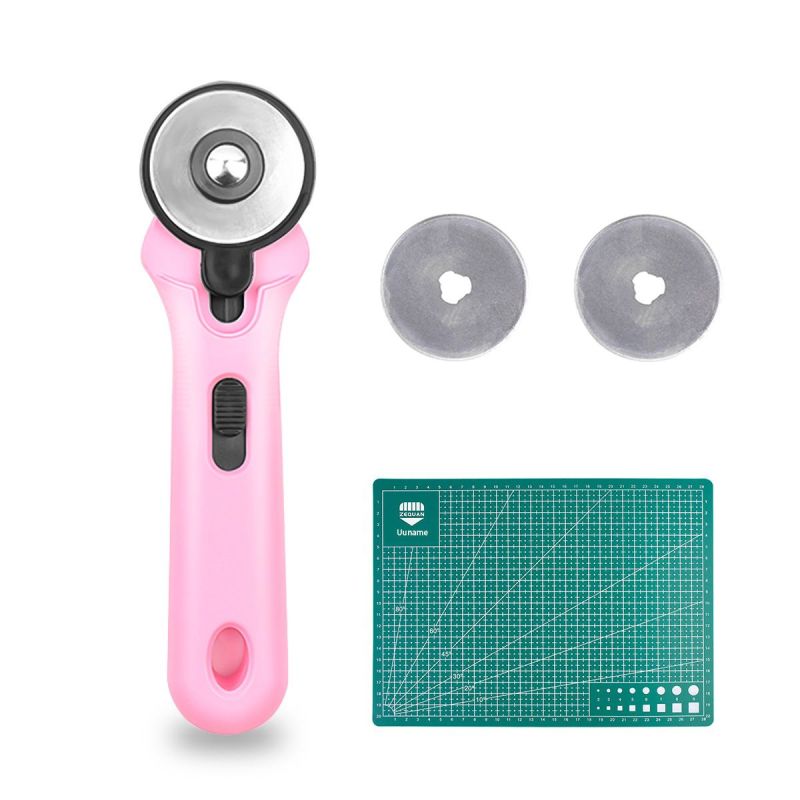 45mm Rotary Cutter For Fabric Cutter Roller with 1 Cutting Mat & 2 Blades - 811