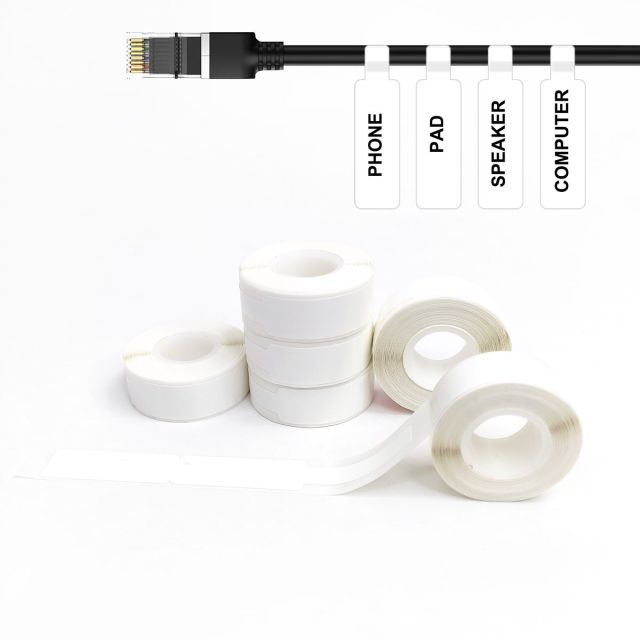 Marklife-P50/P15/P12 Printable Cable Labels Paper-12.5X109MM -65 Labels-118