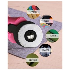 45mm Rotary Cutter For Fabric Cutter Roller with 1 Cutting Mat & 2 Blades - 811
