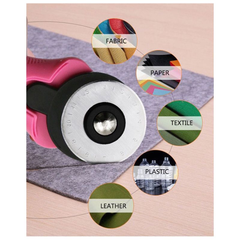 45mm Rotary Cutter For Fabric Cutter Roller with 1 Cutting Mat & 2 Blades - 811