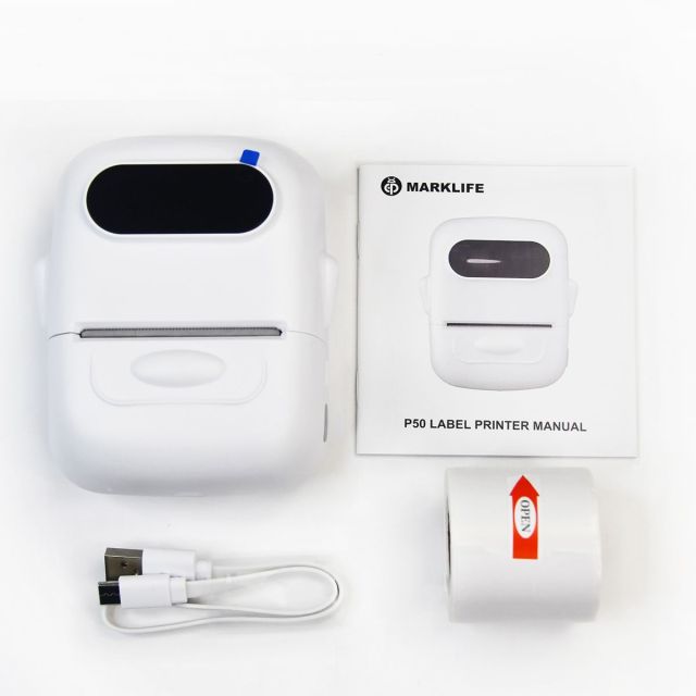 Mini Portable Sticker Thermal Printer Bluetooth Barcode Label Printers-P50