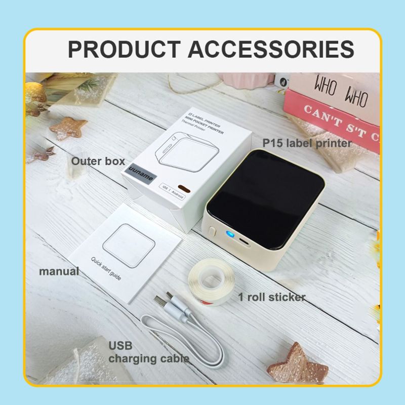 Marklife Mini Portable Sticker Thermal Bluetooth Barcode Label Printers-P15