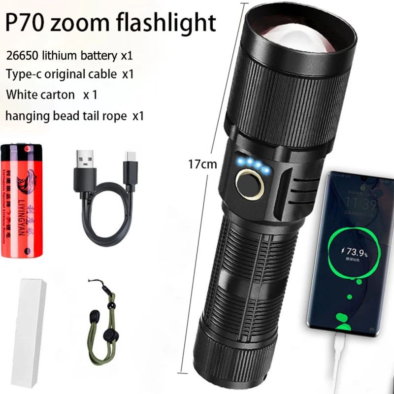 Uuname 3000 Lumens Led Torch Rechargeable Flashlight 5 Mode Super Bright-70
