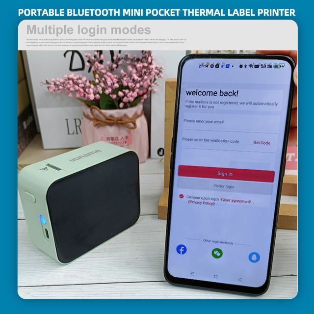 Marklife Mini Portable Sticker Thermal Bluetooth Barcode Label Printers-P15
