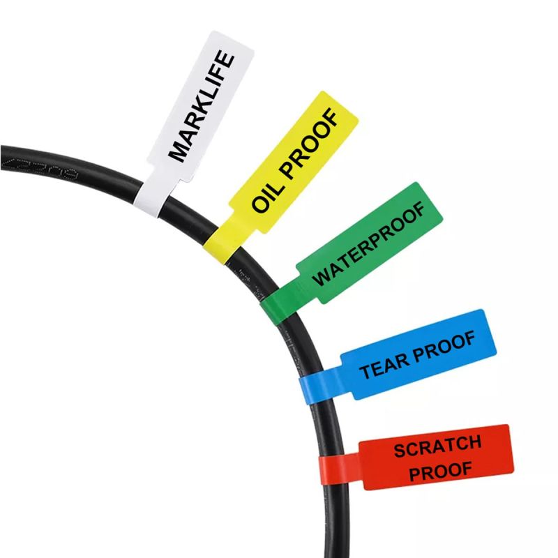 Marklife-P50/P15/P12 Printable Cable Labels Paper-12.5X109MM -65 Labels-118