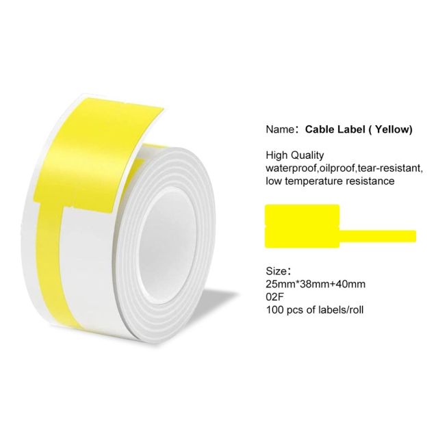 Marklife-P50 Printable Cable Labels Paper-25x78MM -100 Thermal Labels-056