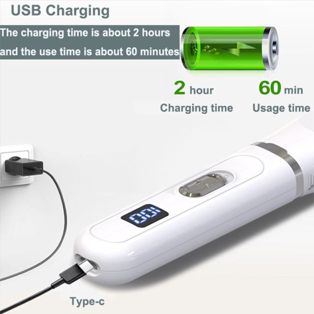 4 in1 Pet Clippers LED Display Electric Cat Dog Hair Nail Grooming Kit-803