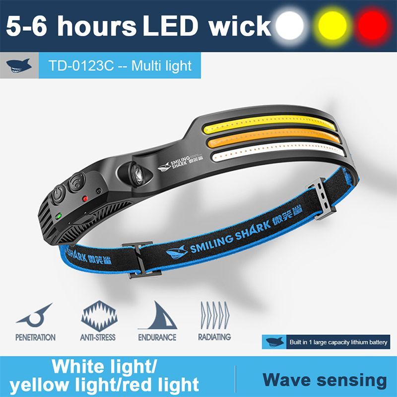 White&Red&Yellow 3 Led Wick Motion Sensor Rechargeable Headlamps Led-0123C