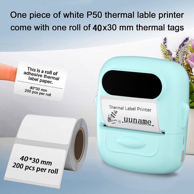 Mini Portable Sticker Thermal Printer Bluetooth Barcode Label Printers-P50