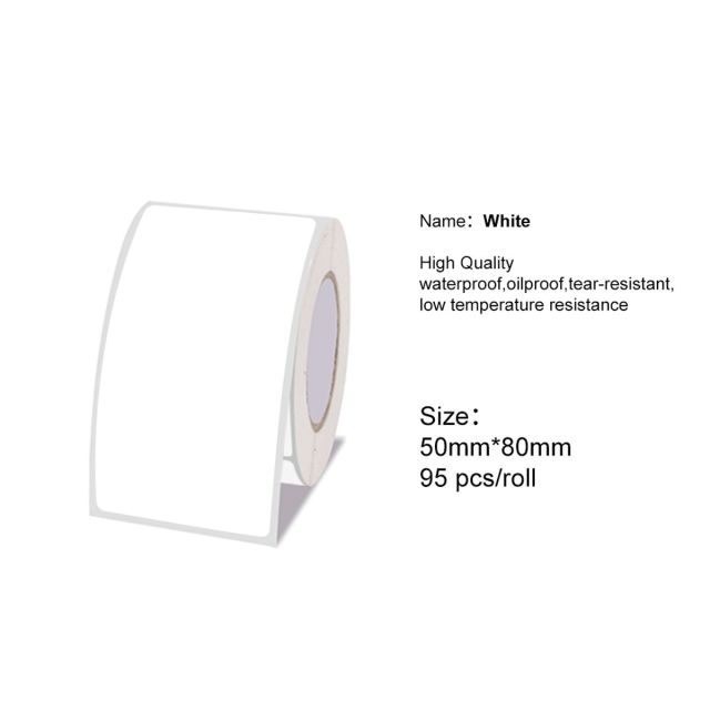 P50 White Thermal Barcode Stickers Labels Paper -50X80mm 95 Labels-024
