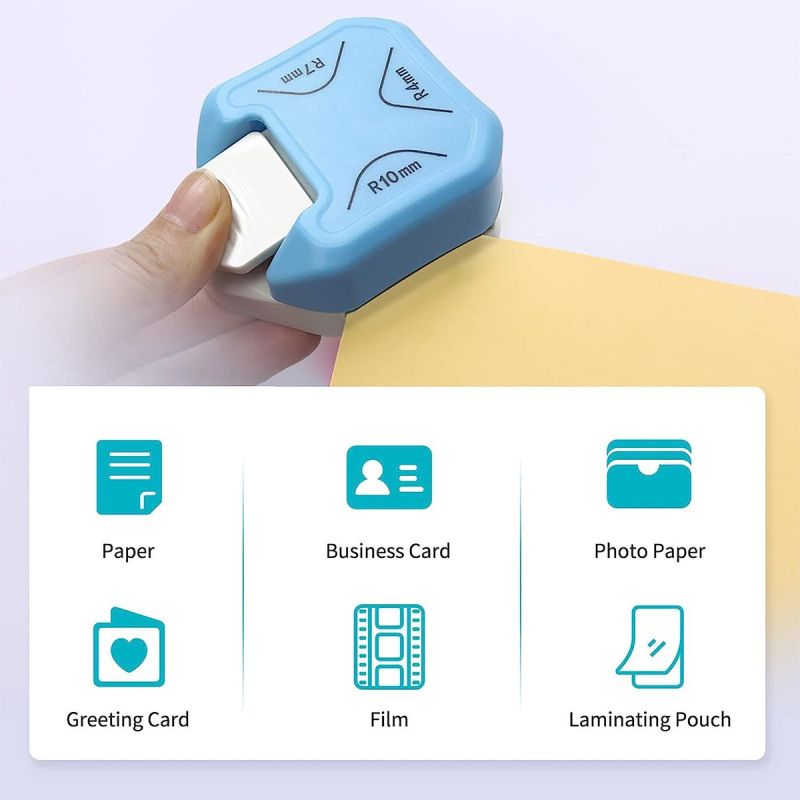 3 in 1 R4/R7/R10mm Corner Rounder Punch Corner Trimmer Cutter For Diy-802