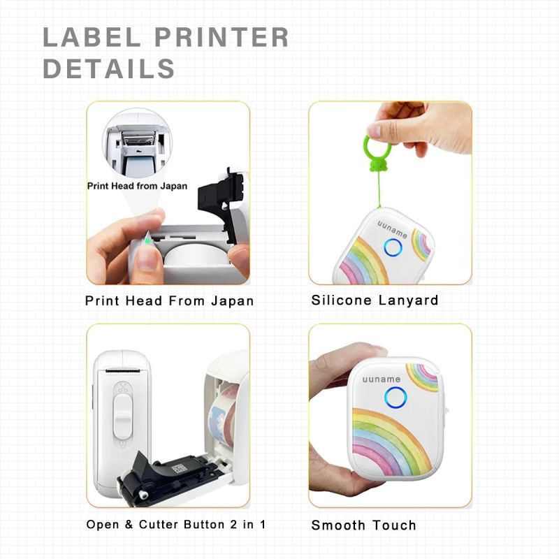 Marklife Mini Portable Sticker Thermal Bluetooth Barcode Label Printer-P12
