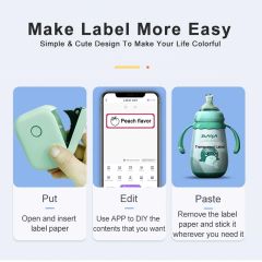 Marklife Mini Portable Sticker Thermal Bluetooth Barcode Label Printer-P12