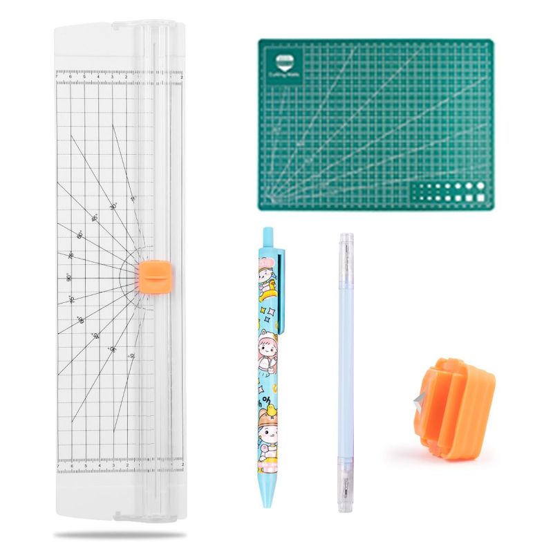 A4 Paper Trimmer & 1 Knife Pen 1 Double Head Pen 1 Blade 1 Cutting Mat-810