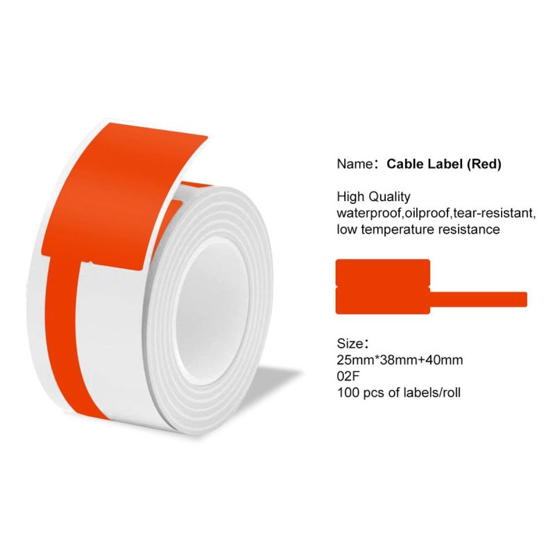 Marklife-P50 Printable Cable Labels Paper-25x78MM -100 Thermal Labels-056